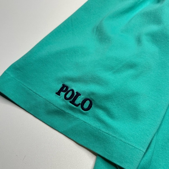 Polo Golf Ralph Lauren Polo Size Large Stretch Lisle Pima Cotton Green Shirt - Picture 9 of 12